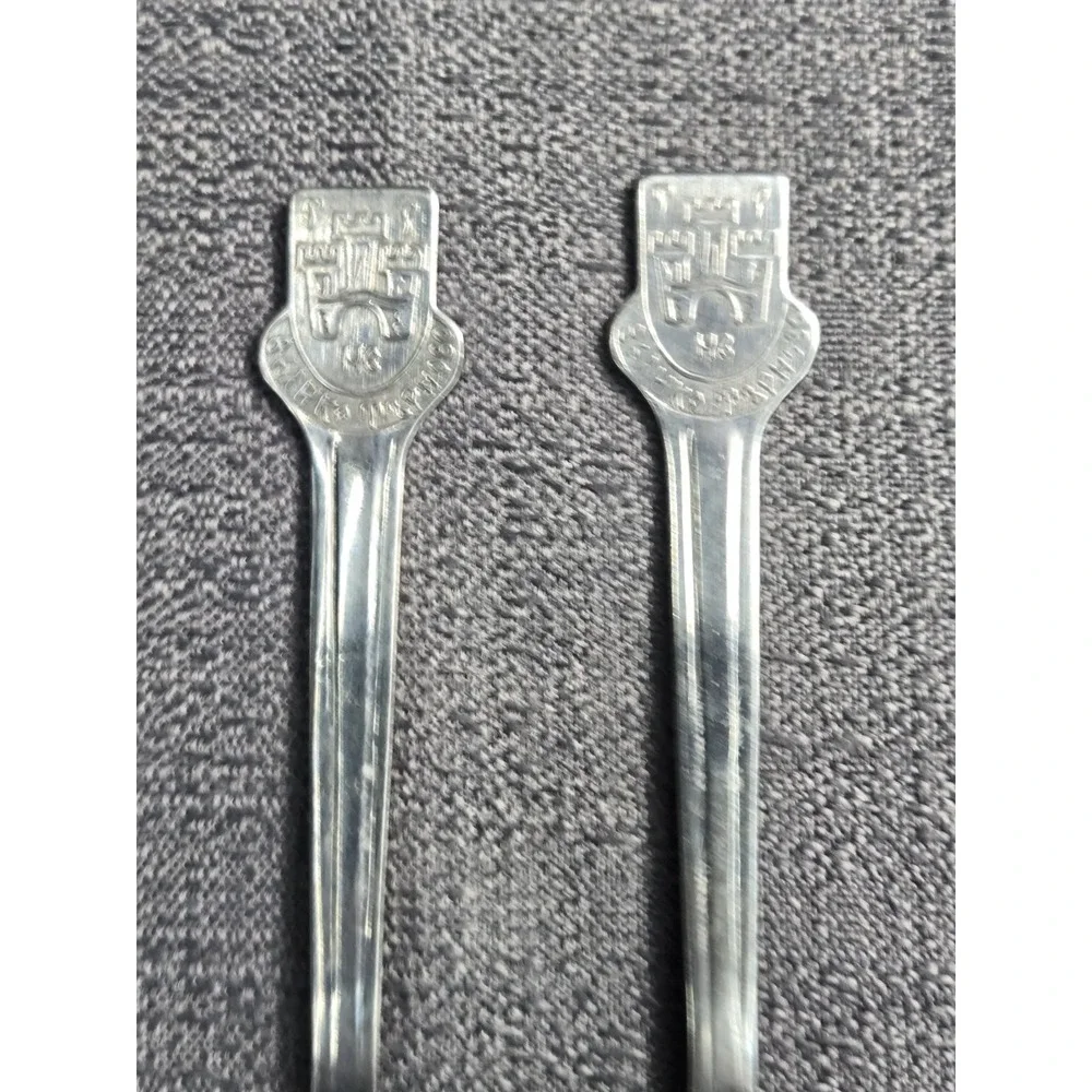 Vintage Bulgarian Veliko Tarnovo Souvenir Spoons Forks 9 Pc‎ Flatware Lot